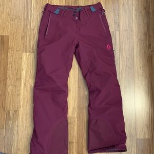 Women’s Scott Snow pant Ski pant insulated waterproof size XS Maroon Wine EUC